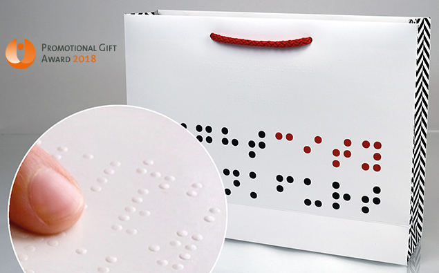 PapierTasche mit Braille-Druck