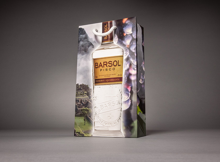 GeschenkTasche für Flaschen individuell bedruckt Motiv BARSOL